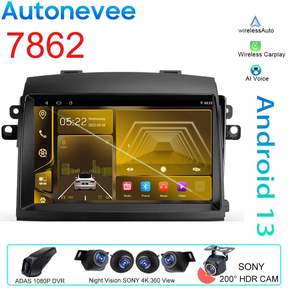 

7862 WIFI IPS For Toyota Sienna 2 II XL20 2003 - 2010 Car Radio Multimedia Video Player Navigation GPS Android No 2din 2 din dvd