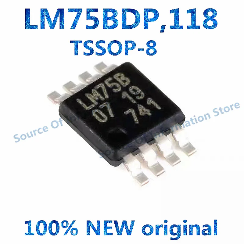 Temperature Digitizer/Sensor, LM75BDP,118 VSSOP-8