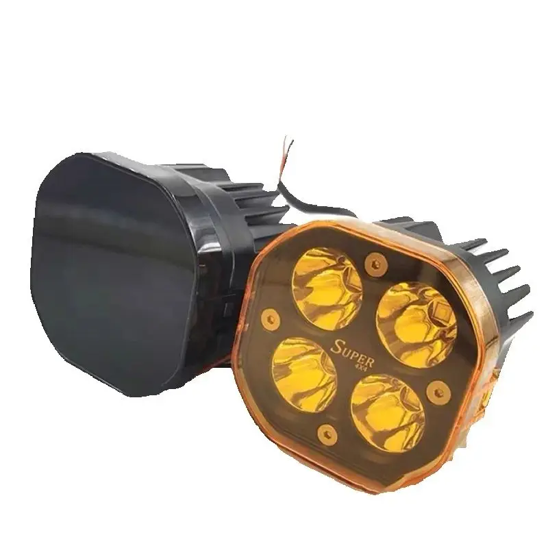 Led Work Light Cover Cube Cover Dustproof Yellow Black Lens Protection Cover For 40W Pods Fog Driving Lamp