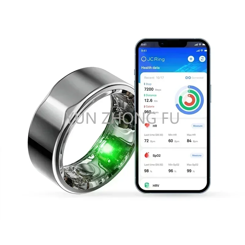 Imagem -03 - Anéis de Saúde Inteligentes Personalizados para Homens e Mulheres Anel Inteligente Android Preto Moda Apto para Casal Bloo d Suga r Vo2 Max