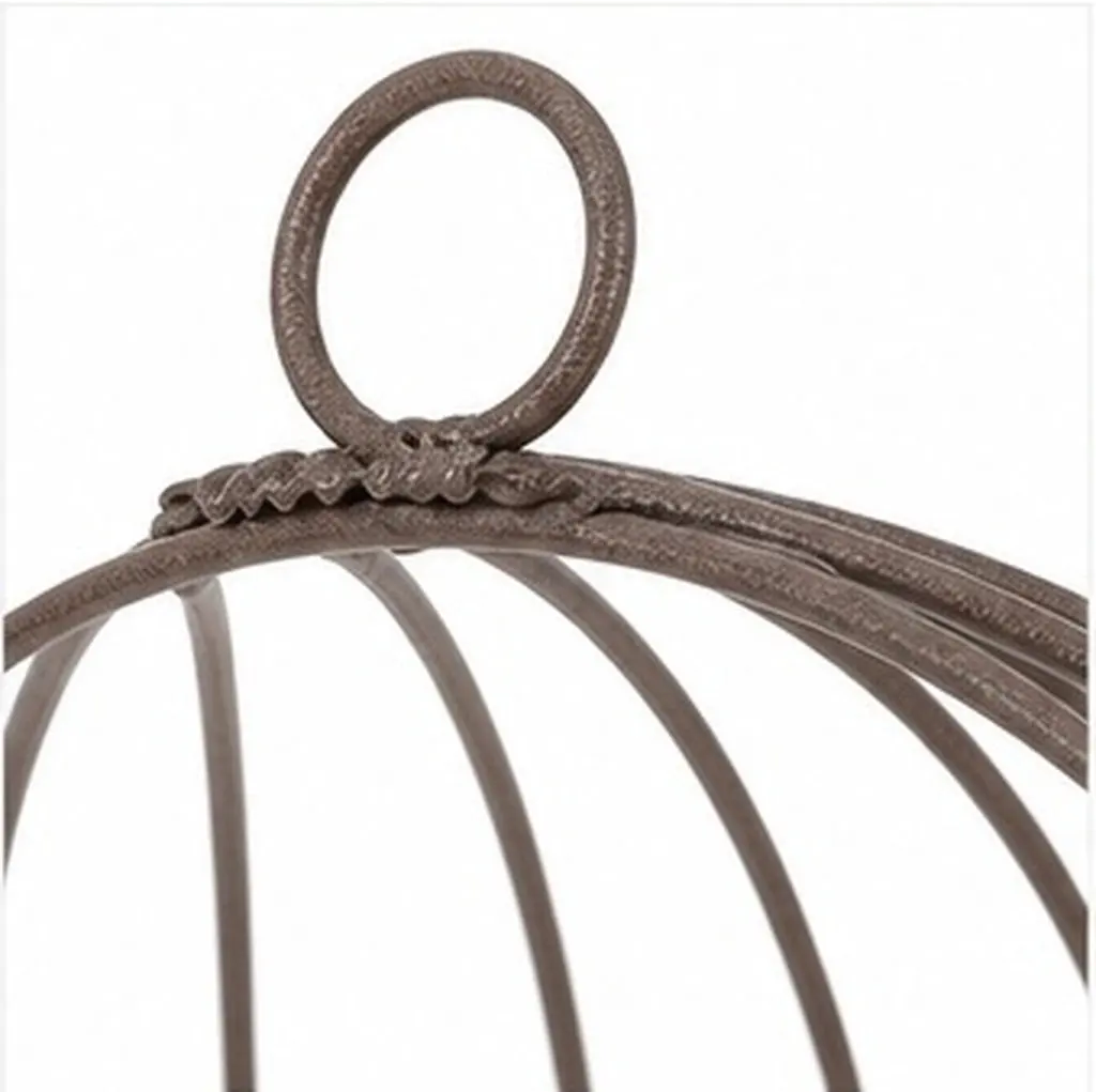 Metal Birdcage Flowerpot Rack Hanging Wall-Mounted Decorative Holder for Office Home Garden Balcony Style Adornment