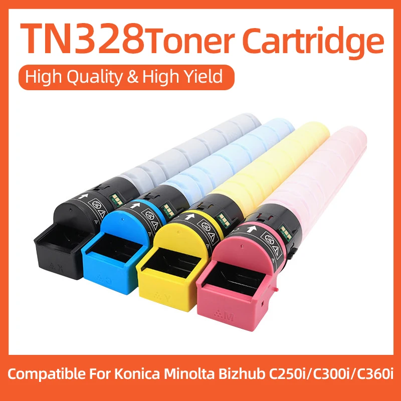 1PCS TN328 Toner Cartridge Compatible For Konica Minolta Bizhub C250i C300i C360i High Quality Compatibility Color Copier Toner