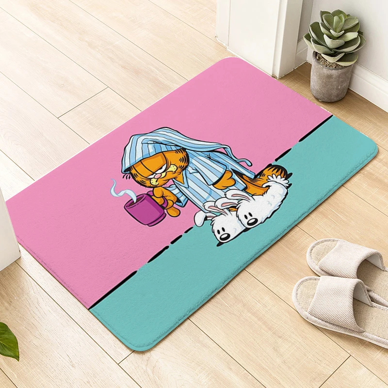 Bathroom Foot Mat D-Garfields Funny Living Room Floor Carpet Anti Slip Kitchen Balcony Bedroom Rug Custom Entrance Door Doormat