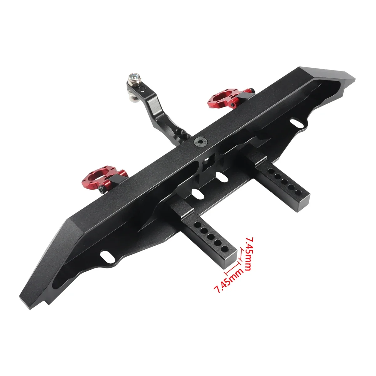 Aluminum CNC TRX4 Rear Bumper with Trailer Hitch for 1/10 RC Crawler Car TRX4 Defender Bronco Upgrade Parts