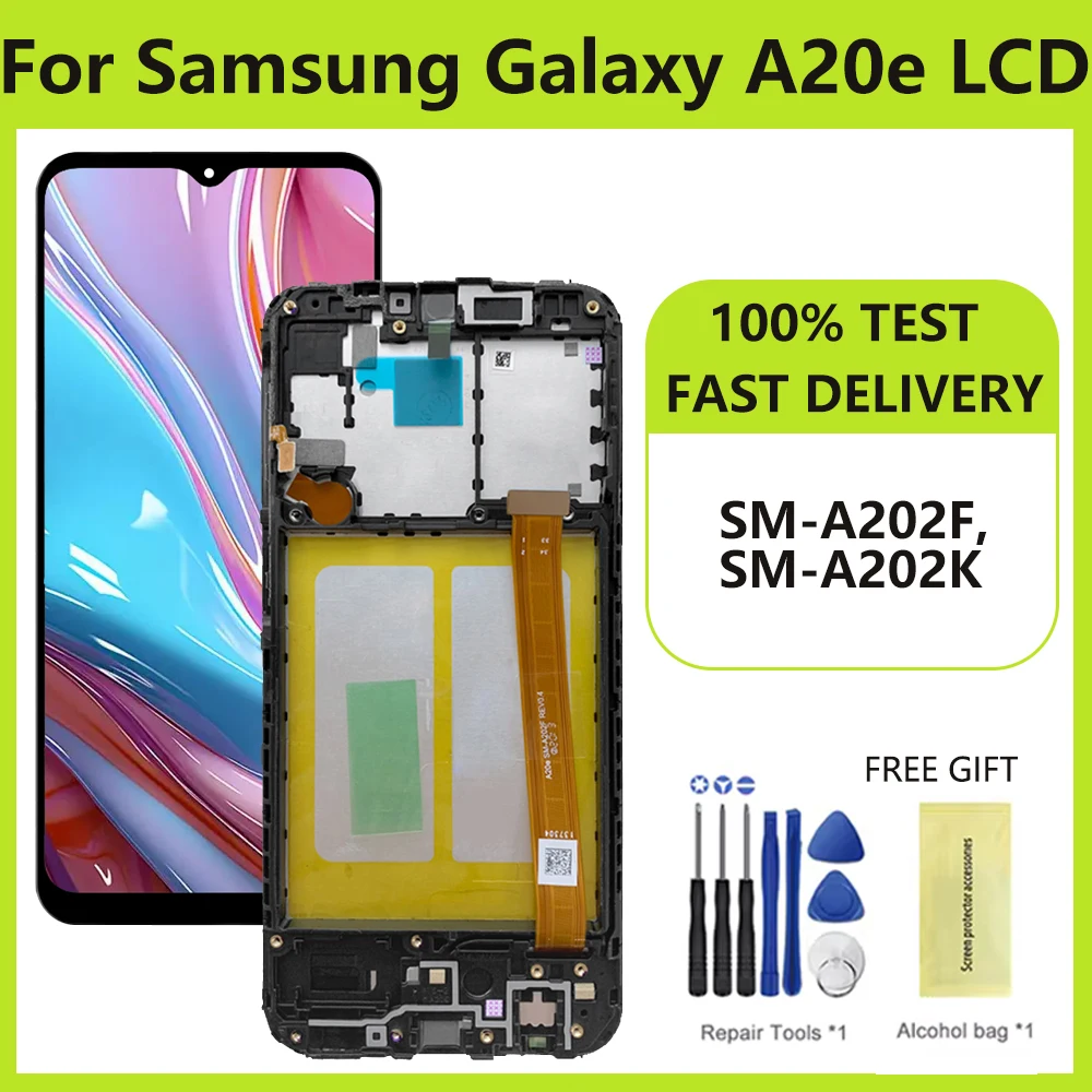 5.8\'\' Screen for Samsung Galaxy A20e SM-A202F SM-A202K LCD Display Touch Panel Screen Digitizer for Samsung A20e LCD