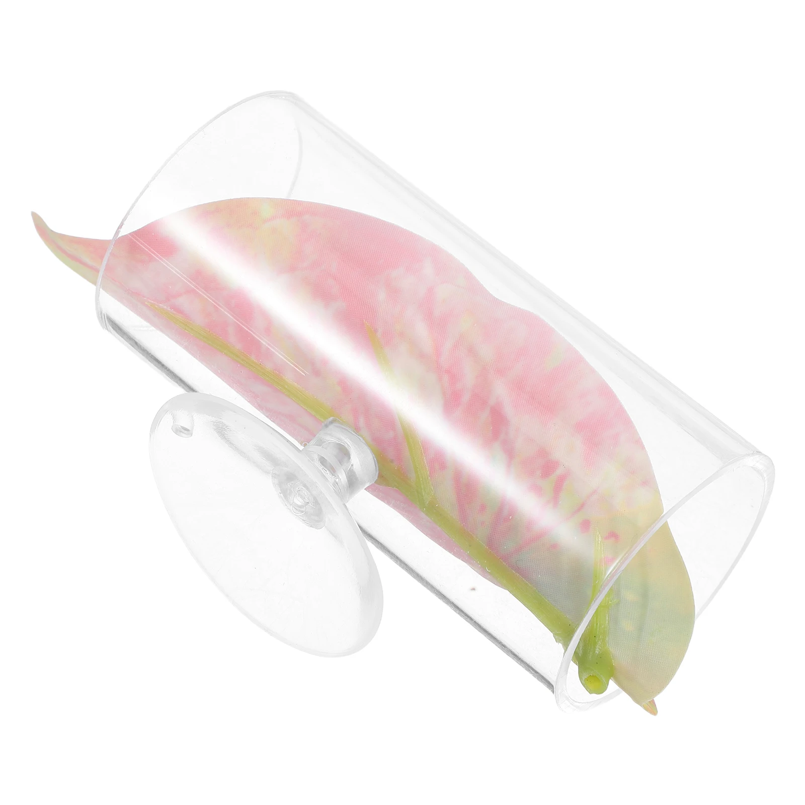 

Douyuwo Tunnel Betta Hideout Aquarium Acrylic Bed Fish Tank Decoration Shelter Realistic Leaf Design Easy Installation