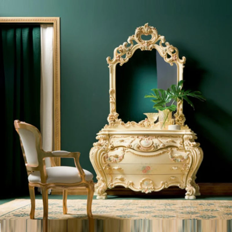 

Luxury carved furniture, makeup cabinet, bedroom, dressing table