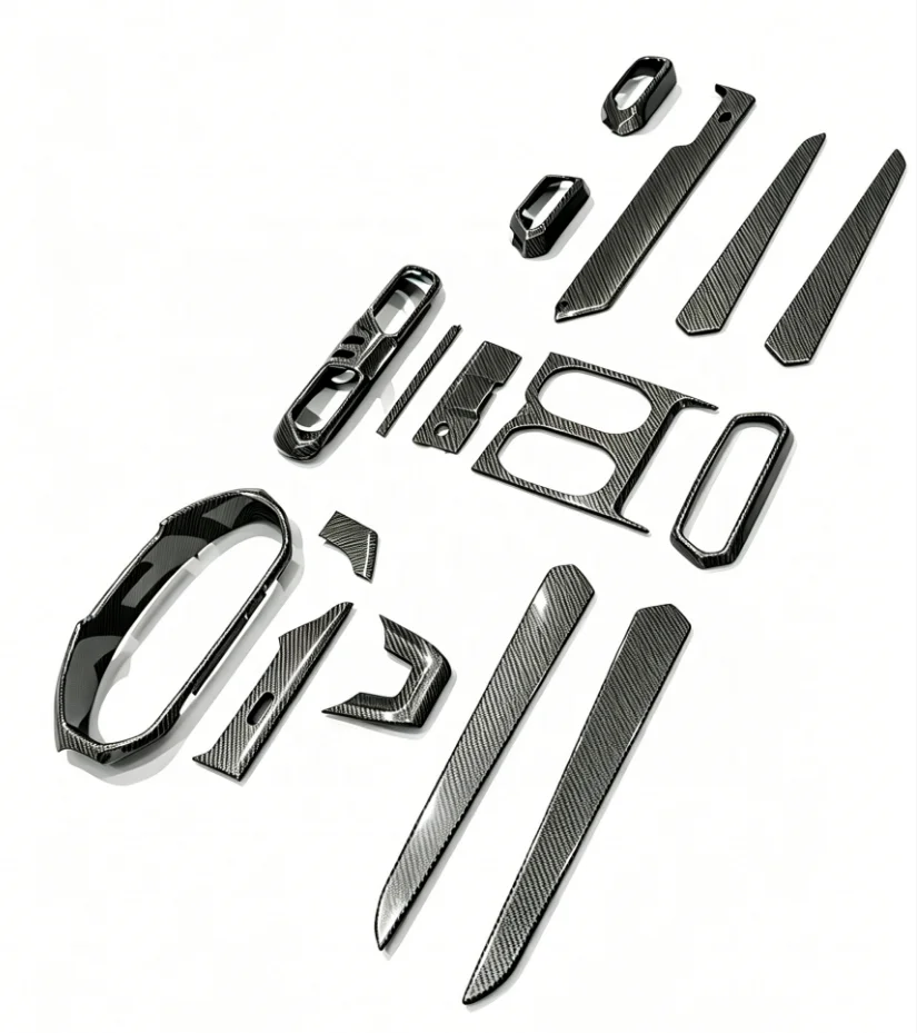 For  URI SE OEM Style Dry Carbon Fiber Interior Dashboard Frame Panel Trim Kit Auto Parts
