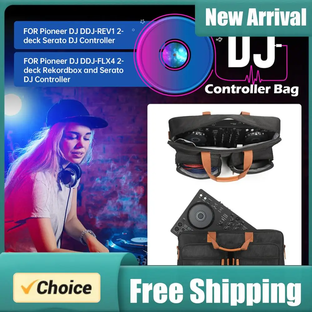 

Портативные сумки для хранения DJ-контроллеров с мягкой подкладкой, устойчивые к царапинам, с плечевым ремнем, большой вместимости, для Pioneer DJ DDJ-FLX4 DDJ-REV1