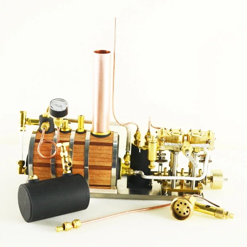 The Power Unit of The In-line Two-cylinder Reciprocating Steam Engine Is Fully Functional and Can Be Started and Stopped At Will