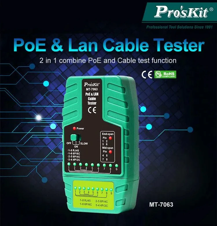 Baogong MT-7063 Network 2-in-1 POE cable tester Multi-function network line tester short-circuit and disconnection sequence test