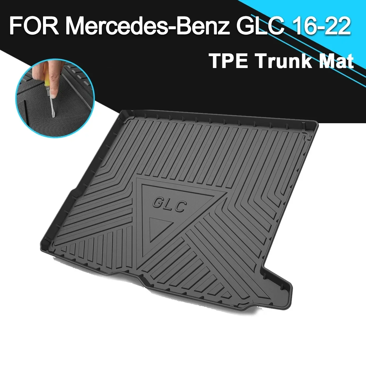 

Car Rear Trunk Cover Mat Non-Slip Waterproof Rubber TPE Cargo Liner Accessories For Mercedes-Benz GLC 2016-2022