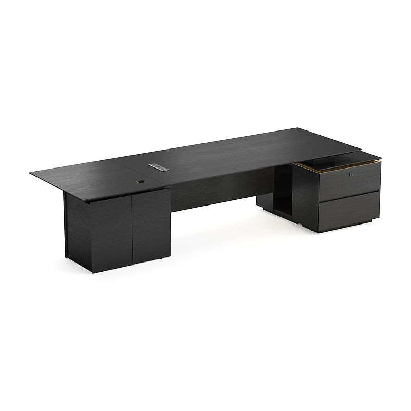 Stylish Height-Adjustable , Simple Modern CEO Manager Office And Chair Set, Executive Desk Furniture