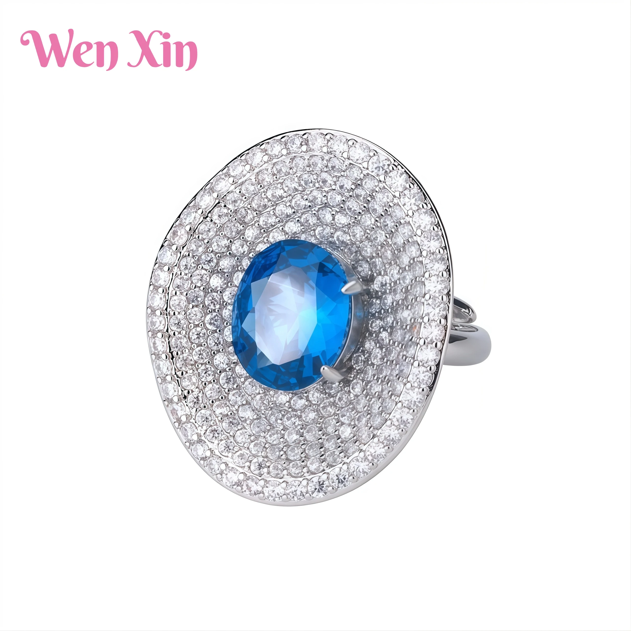 

WENXIN Brand MUSHAN MCT High Quality Sashion Ring Elegant Luxury Ring For Women Grown Gemstones Ring Fashion Jewelry