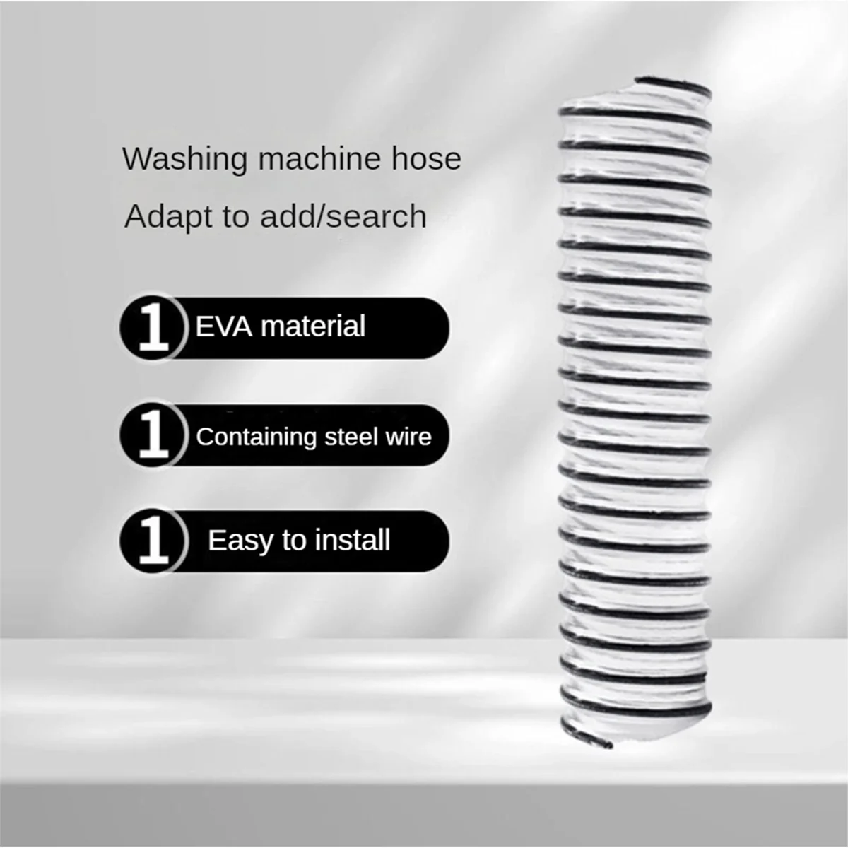 1pcs for Tineco Floor Series /Dreame Series Floor Scrubber Universal Sewage Pipe Spiral Hose Floor Brush Connecting PipeBAAN