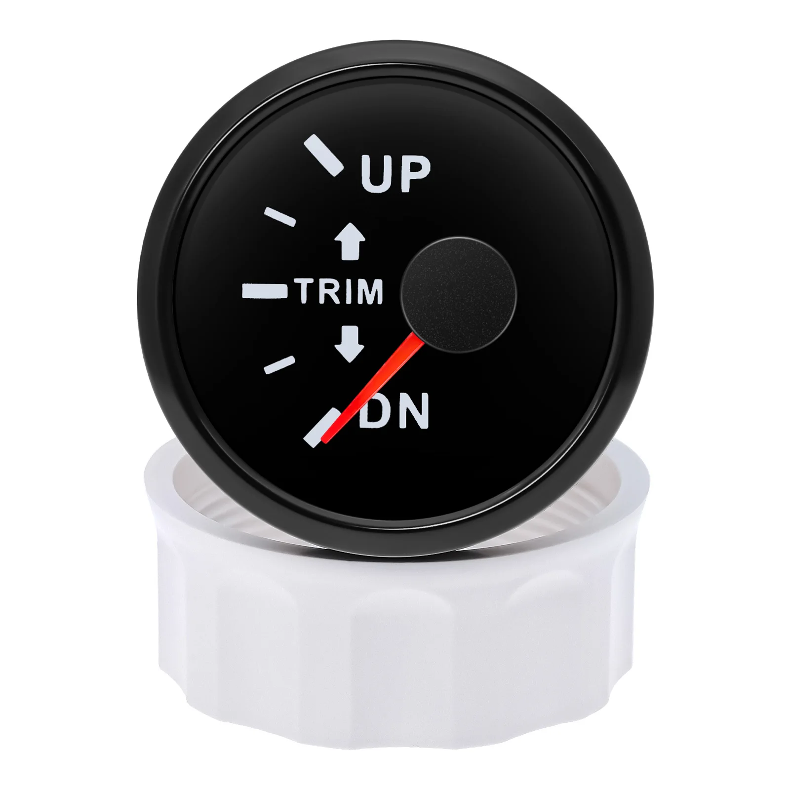Red Light 0-190ohm Trim Gauge for Inboard Outboard Engine 52mm Marine Trim Tilt Indicator Meter with Sensor Boat Yacht Custom
