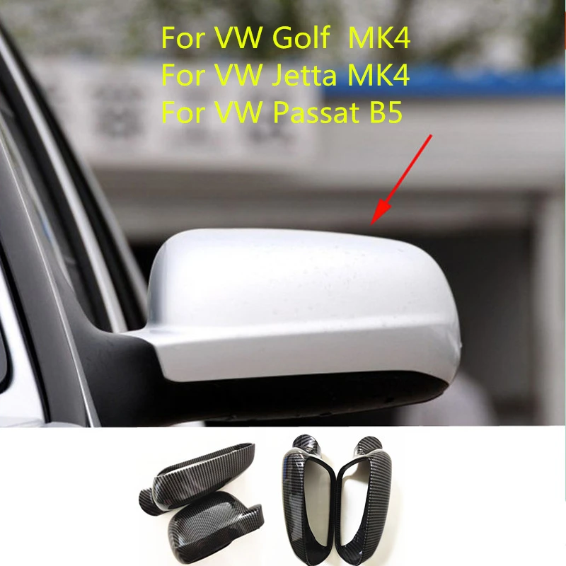 

Carbon Fiber Style Side Mirror Cover For VW Golf 4 MK4 Passat B5 Jetta MK4 Rearview Mirror Housing Automotive Accessories