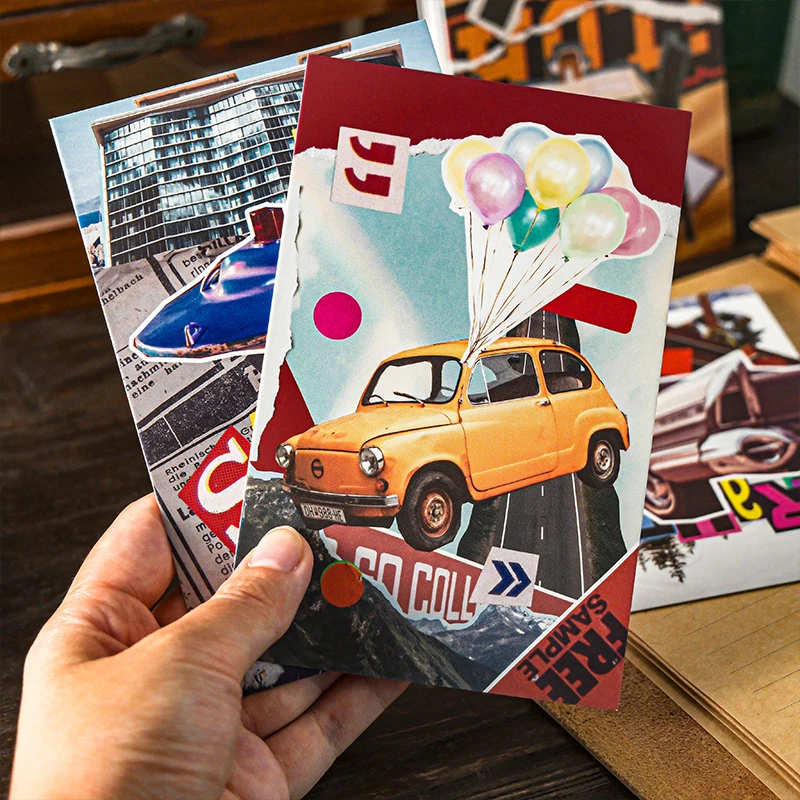30pcs City Escape Plan Series Ins Student Message Commemorative Card Postcard Creative Collage Scrapbook Aesthetic Craft Paper