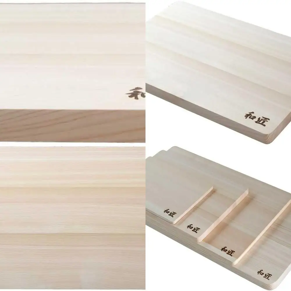 

Medium-Sized Premium Hinoki Cypress Cutting Board, Handcrafted in Japan, Rich Brown