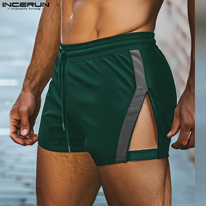 

INCERUN летние мужские шорты в стиле пэчворк, сексуальные мужские шорты на шнурке, уличная одежда, 2024, модные повседневные мужские шорты для бега