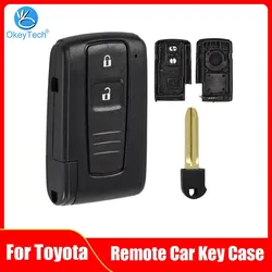 OkeyTech Remote Car Key Shell For Toyota Prius 2004-2009 Corolla Verso Camry 2 Button Replacement Smart Car Key Case Cover Fob