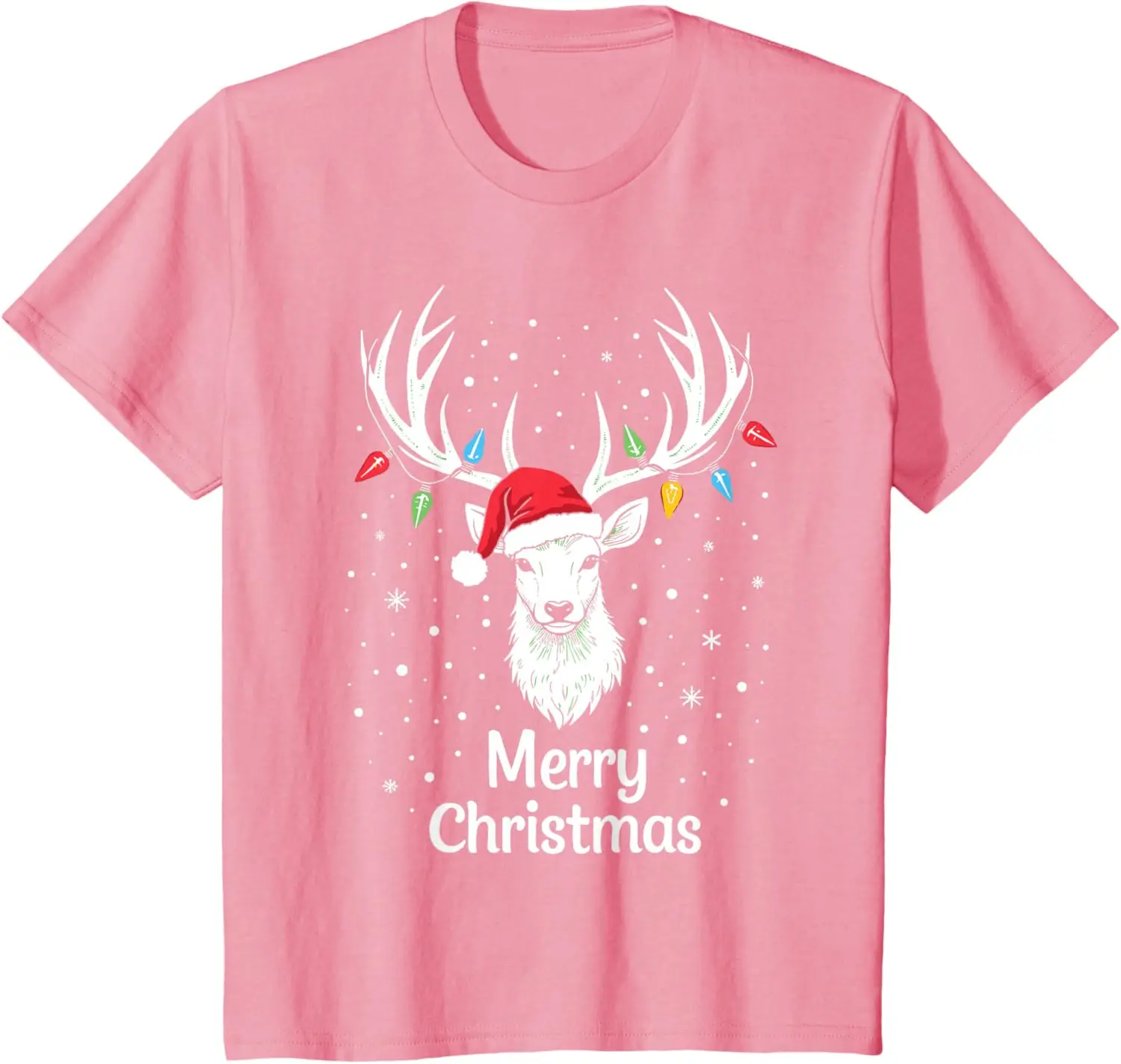 عيد ميلاد سعيد الرنة عيد الميلاد قمصان احتفالية جمعات الشتاء التي شيرت طاقم الرقبة قصيرة الأكمام