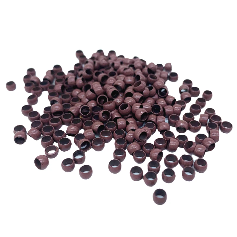 1000pcs Copper Nano Beads for Hair Extensions, Micro Link Rings