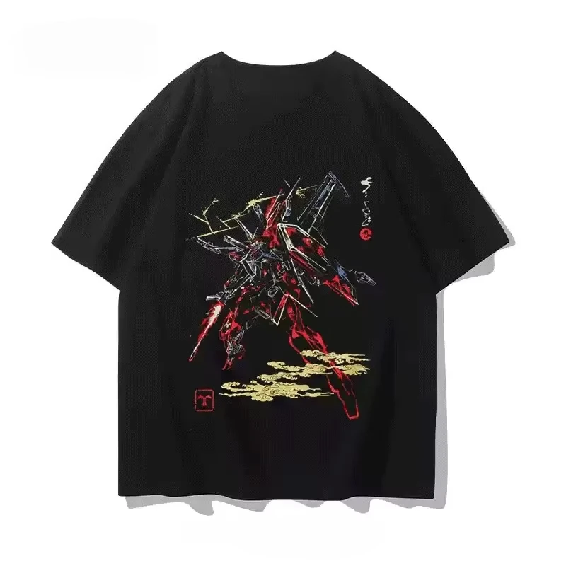 

motorcycle 2025 Japanese 2D animation motorized clothing up to commodity short-sleeved cotton summer T-shirt for men and women