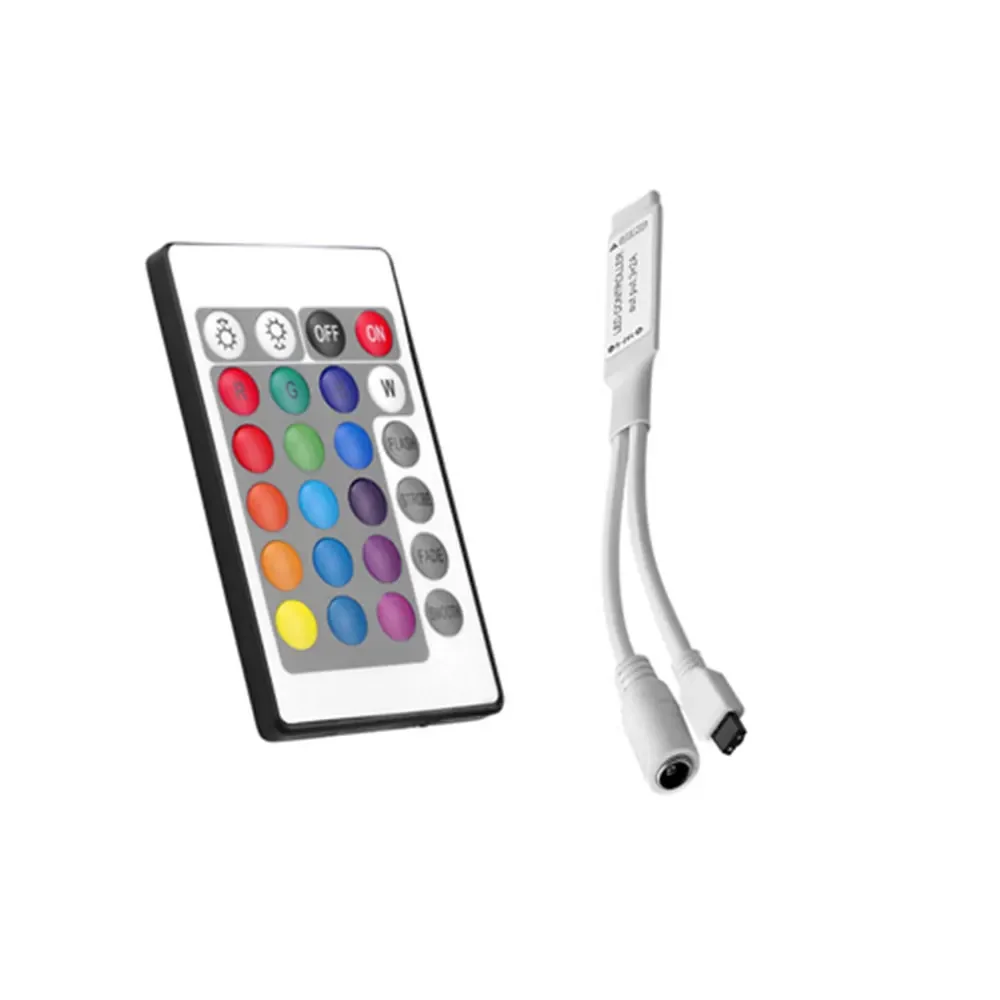 24 keys RGB IR Remote Controller for 3528 or 5050 RGB LED strips Small RGB Controller