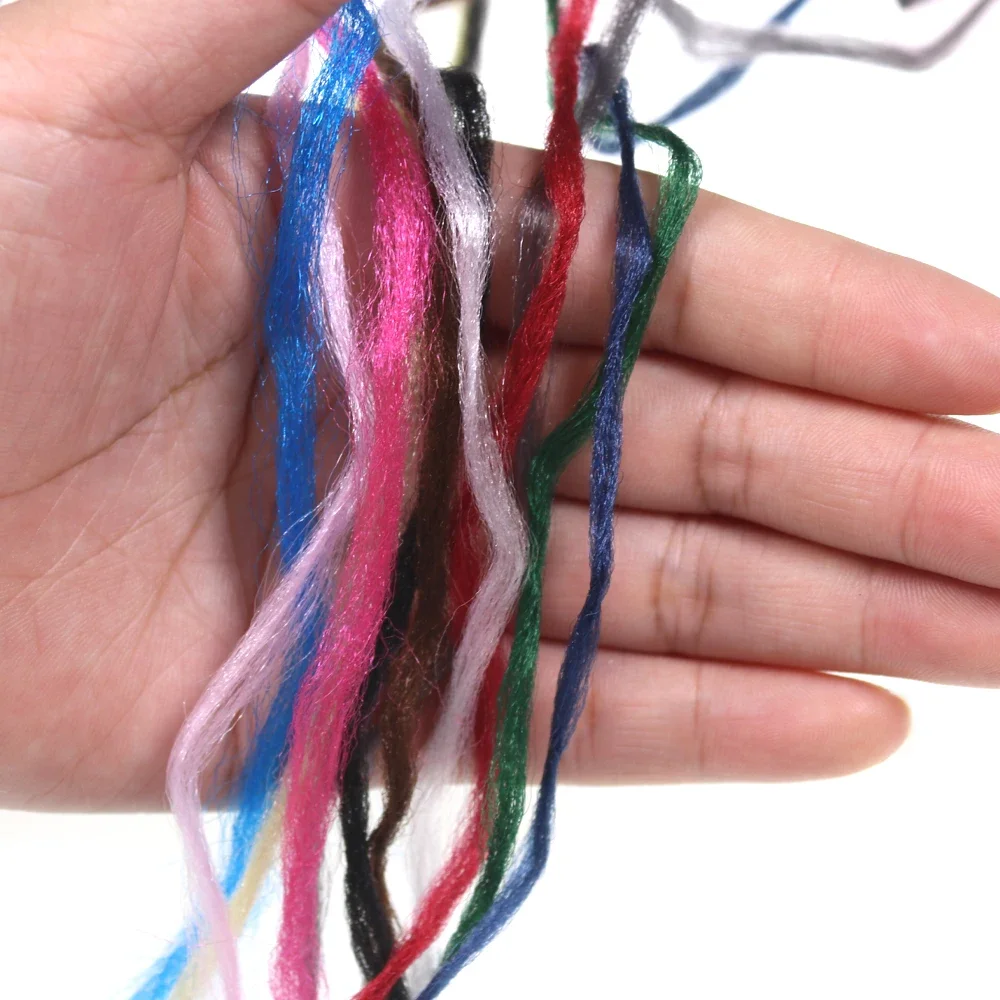 ICERIO 2m/card Fly Tying Parachute Fly Wing Synthetic PP Fiber Tail Wings Materials Floating Yarn Medium Fishing Bait