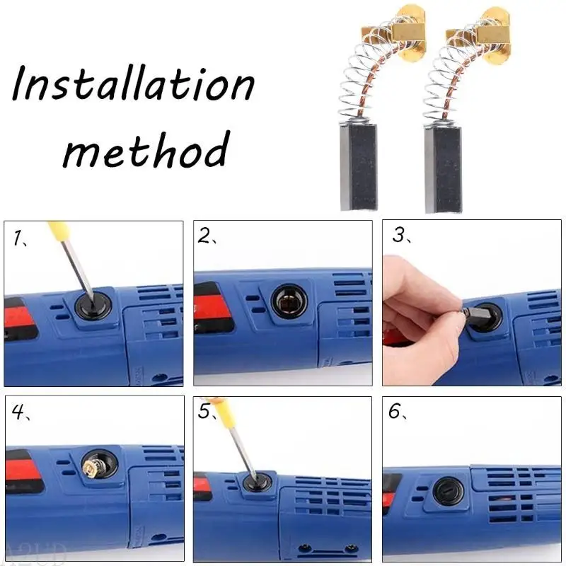 A2UD 2PCS Электрическая буриль углеродная щетка запасная часть для Electric