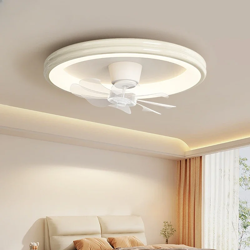 Full Spectrum Eye Protection Bedroom FanLamp Cream Style Modern Minimalist Room Fan Ceiling Lighting Lamps вентилятор напольный