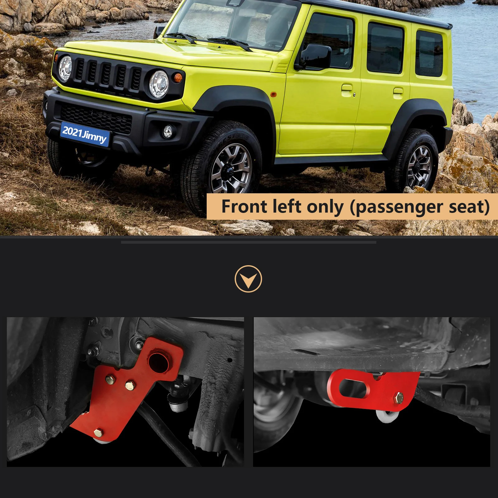 Artudatech Left Front Towing Hitch Trailer Hitch For Suzuki Jimny JB64W JB74 2019 2020 2022 2023