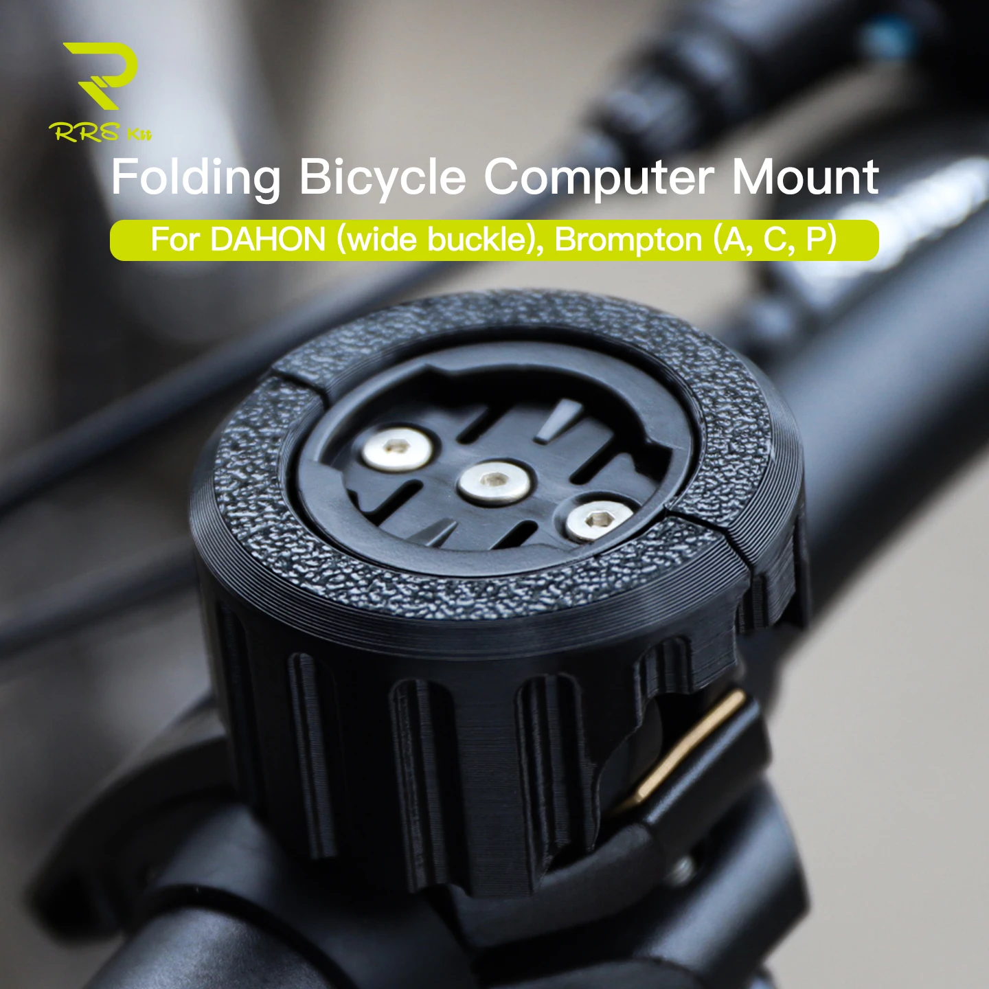 Soporte para computadora de bicicleta plegable RRSkit, base centralizada para computadora, soporte multifuncional para GoPro para Brompton A C P, para Dahon Wide Buckle