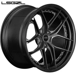 Custom Luxury Forged Full Carbon Fiber Car Wheel 5x114.3 5x120 5x112 5x130 18 19 20 21 22 23 Inch Rim For BMW 911 C8 Lamborghini