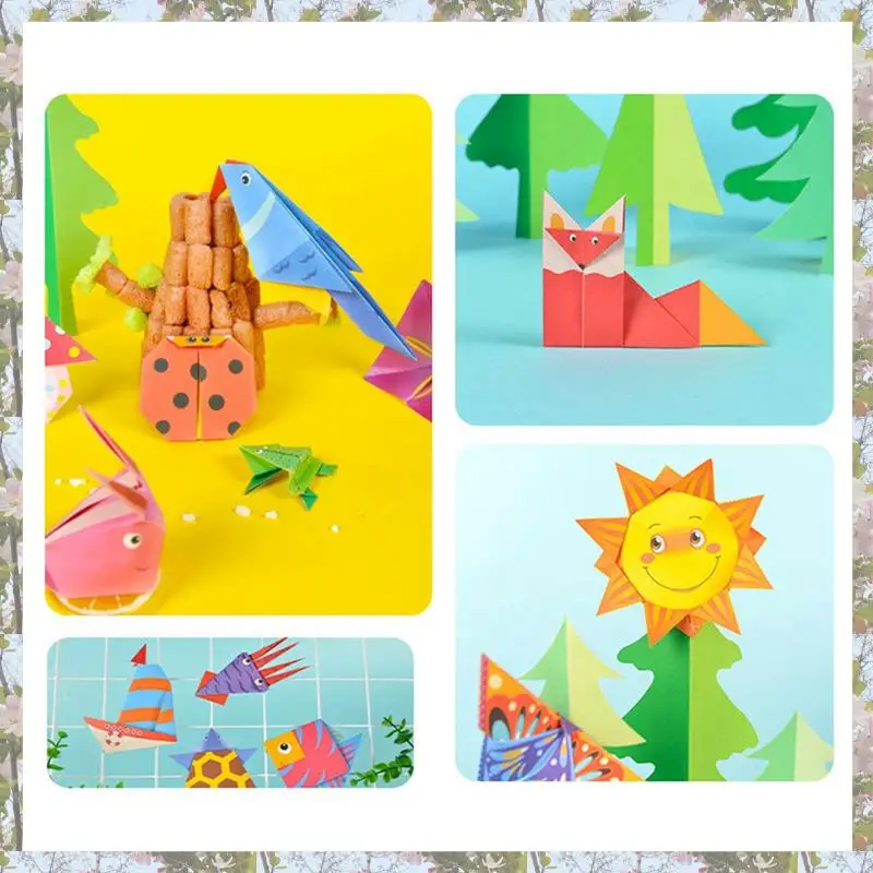 

X18A-324 Pcs Cartoon Origami Book Paper Arts And Craft DIY Handmade 3D Puzzle Animal Crafts For Kids Educational Child Toy