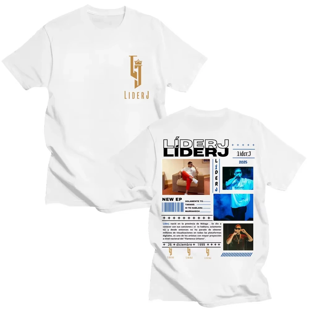 Männer Frauen Pop Musik Mode Lässig Hip Hop T Shirt Rapper LIDERJ Album Tour 2025, T-shirt Baumwolle Übergroßen Casual Sommer T-shirts