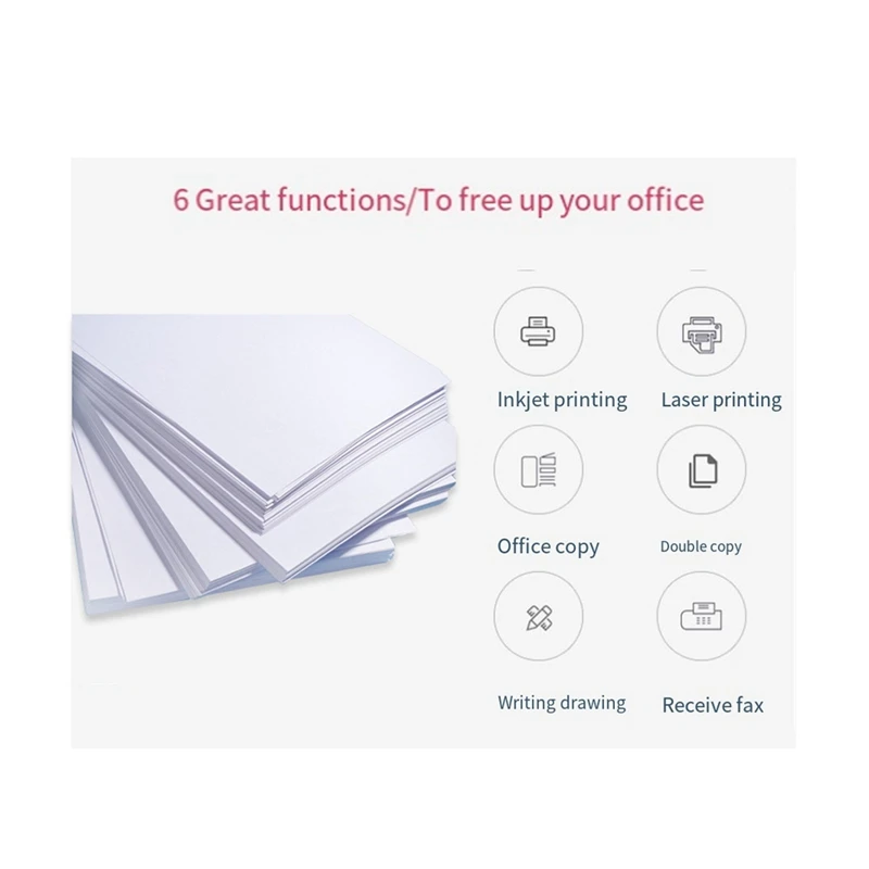 Papel de impressora multiuso, papel de impressora 8,27X11,69 polegadas branco, papel branco, material de escritório (500 folhas)