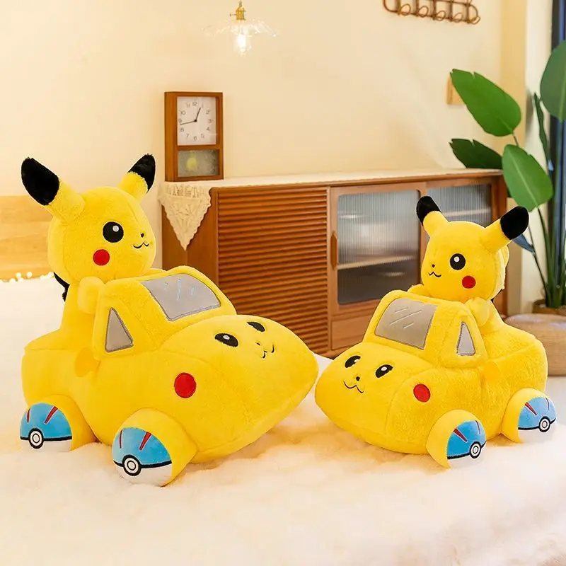 Pokemon Pikachu Plush Toys Cartoon Sofa Seat Anime Plush Cushion Stuffed Sofa Cute Pillow Pad Home Chair Decoration Kids Gifts