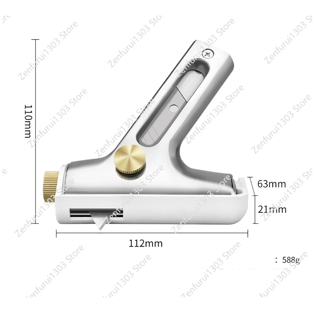 

Professional Wall Edge Trimmer Tool - PVC/Rubber/Linoleum Flooring Cutter with Adjustable Base & Depth Control
