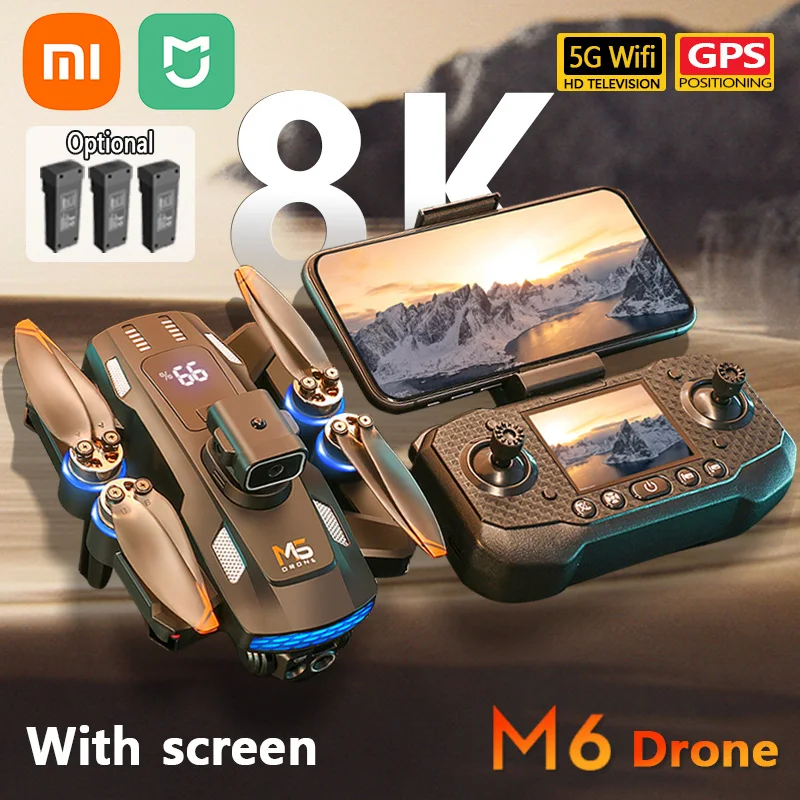 Xiaomi Mijia M6 Drone 8K Professional HD Camera Drones 5G WIFI FPV 4k UAV large screen remote control RC Dron Children's Toys