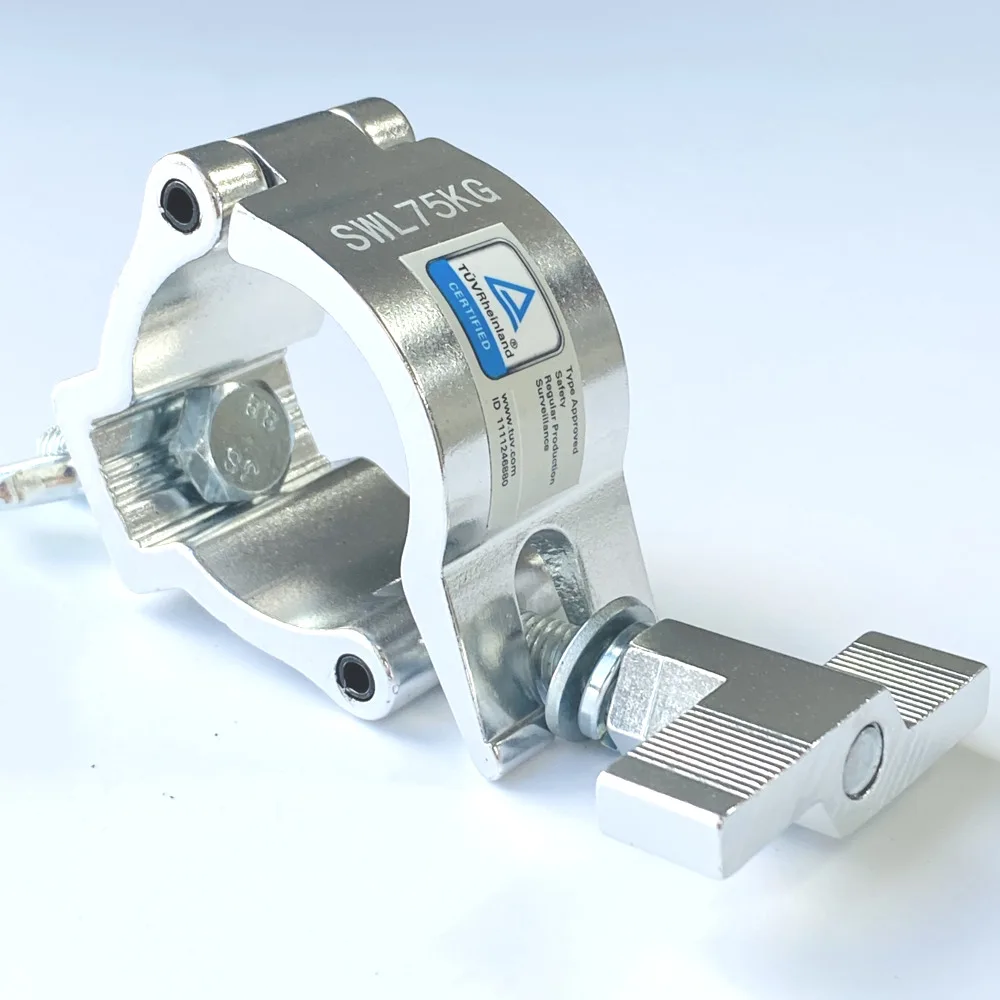 Stage Pipe Clamp 35mm 38mm Aluminum Truss Clamps T-nut Quick Release Fast Loose Lighting Clamps Coupler With Wing Nut Load 75KG