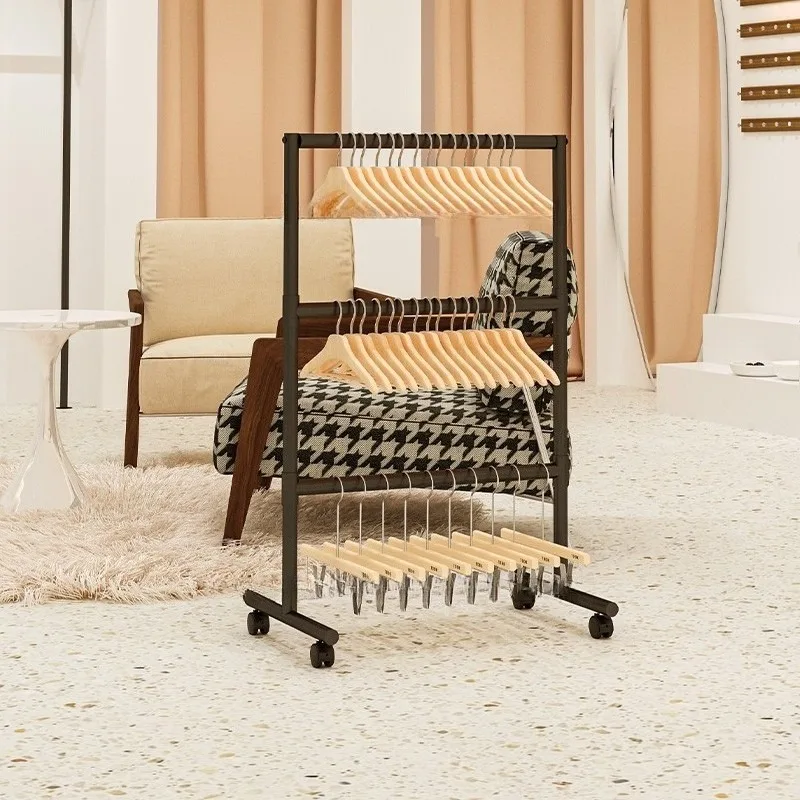 

Вешалка для одежды с регулируемой высотой на колесах, многоуровневая вешалка для брюк на колесиках, компактная тележка для гардероба для спальни