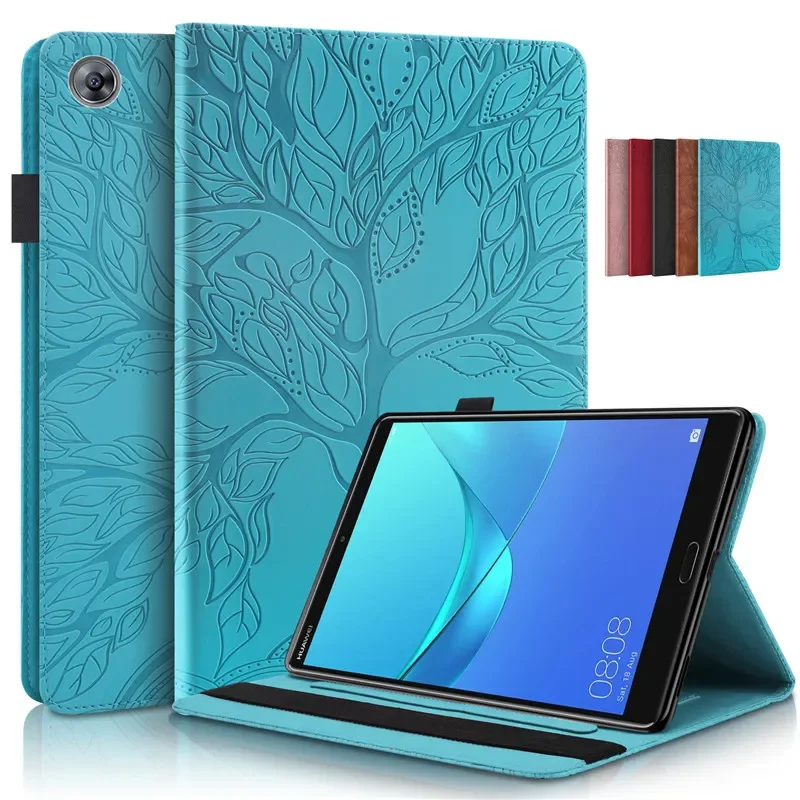 3D Tree Embossed Case for Huawei MediaPad M5 10.8 CMR-W09 CMR-W19 CMR-AL09 Flip Stand for Huawei MediaPad M5 10 Pro Case Cover