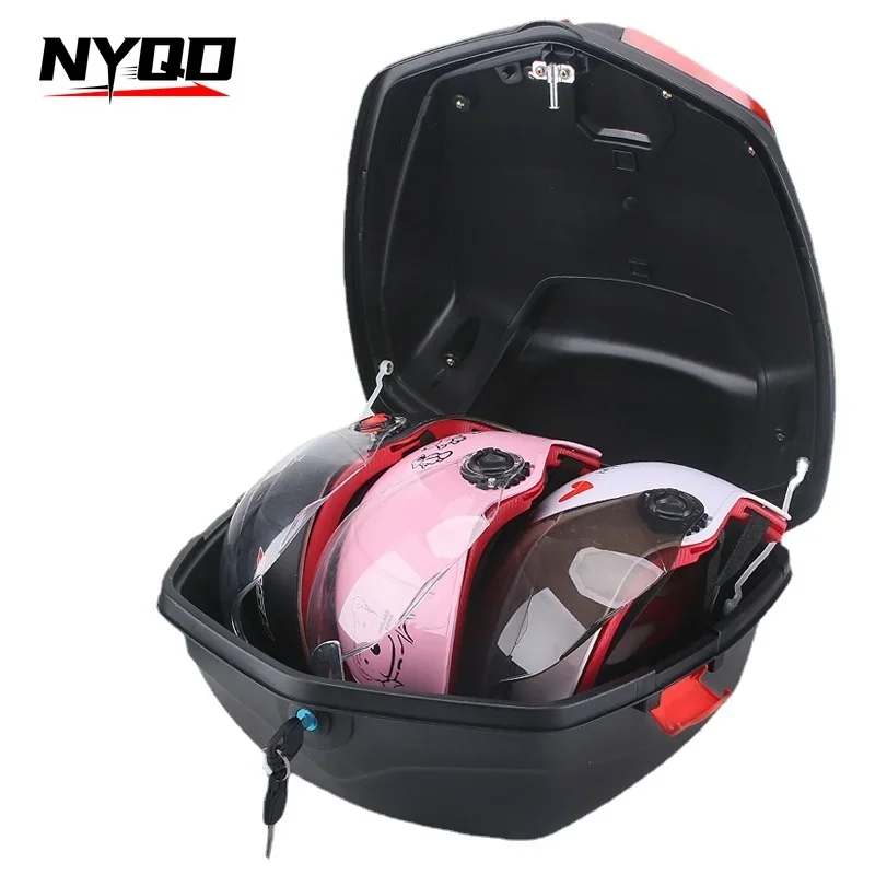 New Motorcycle Trunk Electric Car Trunk Enlarged Capacity Safety Thickened Battery Pedal Storage Kit Universal Luggage Trunk