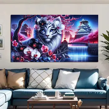 10 best sales Diamantmalerei mit weißem Tiger - №7