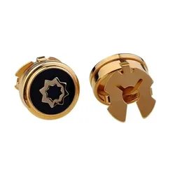 Round Cufflinks High-end Simple Neutral American Style Shirts Formal Wear Exhibitions Weddings Anniversaries Business Gifts