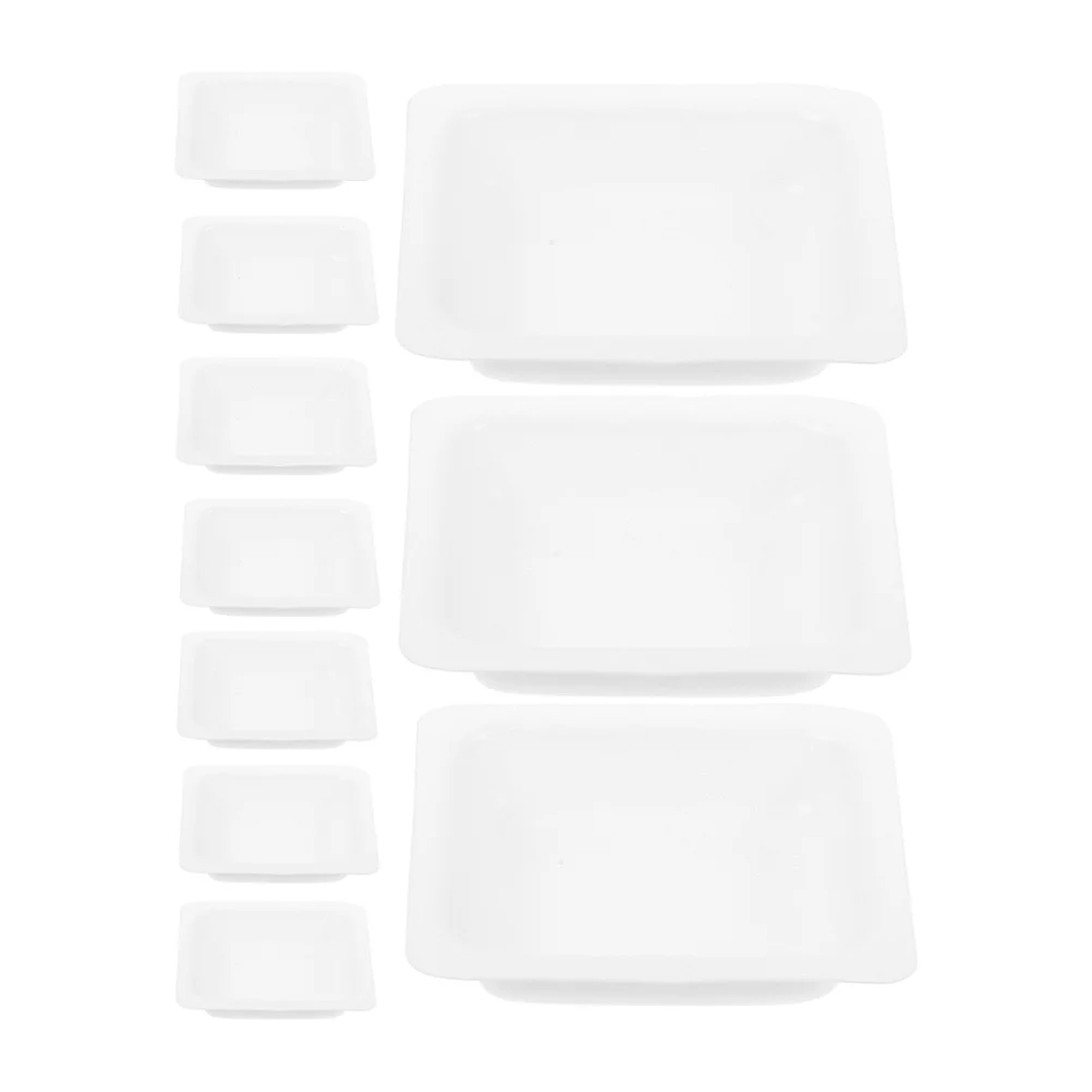 10 個の計量ボート耐久性のあるプラスチック実験室機器サンプル計量トレイポータブル積み重ね可能 100 ミリリットル計量ボート実験室用品