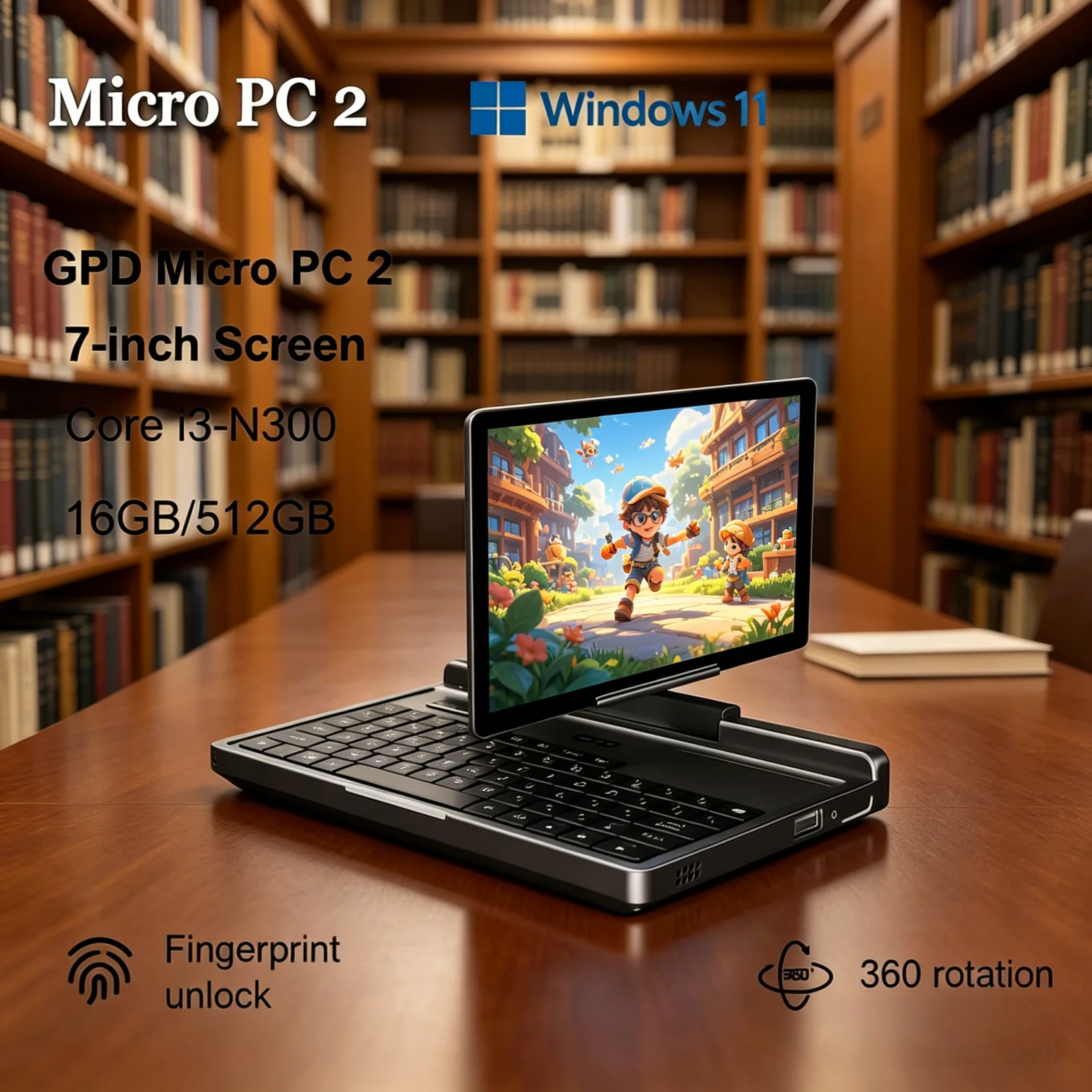 

New GPD WIN Mini 2026 Handheld GamePad Tablet 7 Inch AMD AI 9 HX 370 Processor 32GB RAM 2TB PCIE4.0 Pocket Mini Laptop Console