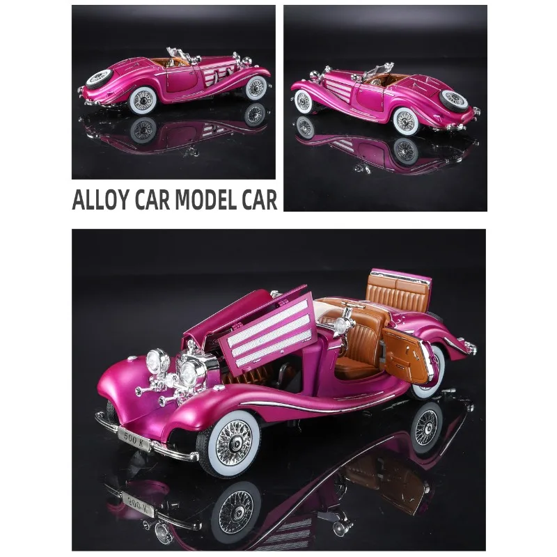 Coche de juguete kawaii, regalo divertido, modelo de coche de aleación clásico 1:24, coche modelo de luces geniales extraíble inercial, juguetes para niños de 2 a 4 años